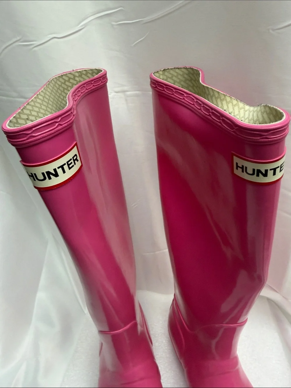 Hunter Pink Gloss Tall Rain Boots